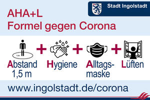 Bild vergrößern: AHA + L Formel gegen Corona
