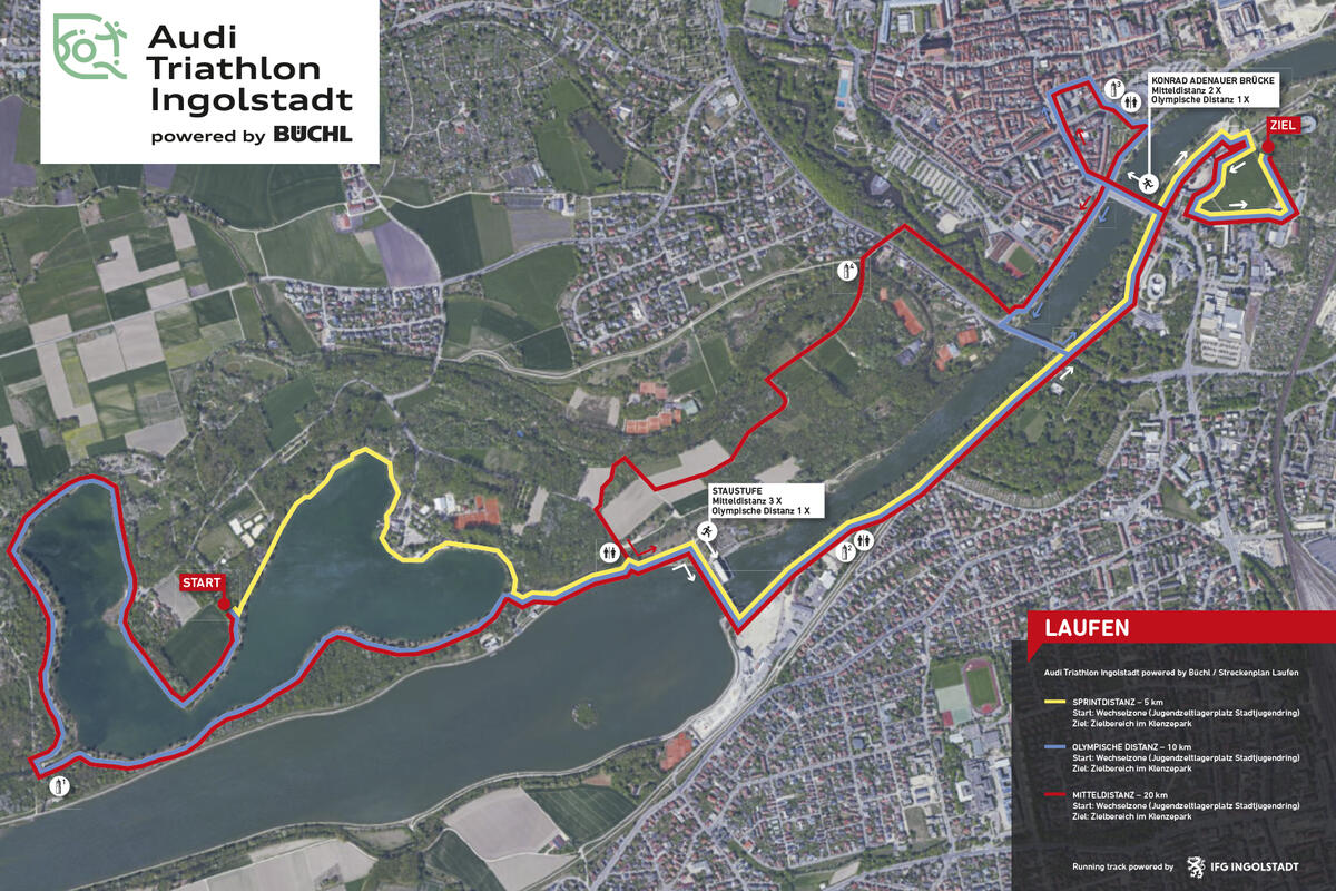 Triathlon Ingolstadt 2024 - Laufstrecke