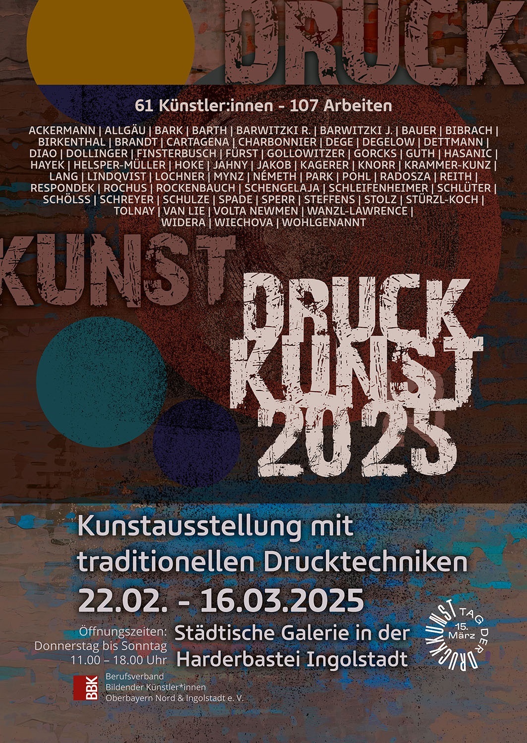 Plakat Druckkunstausstellung BBK