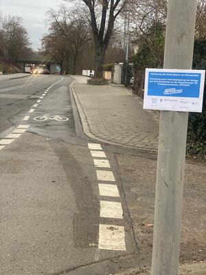 Fahrradableitung an der Regensburger Straße