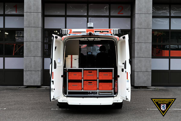 Einsatzleitwagen (ELW1) Heckansicht