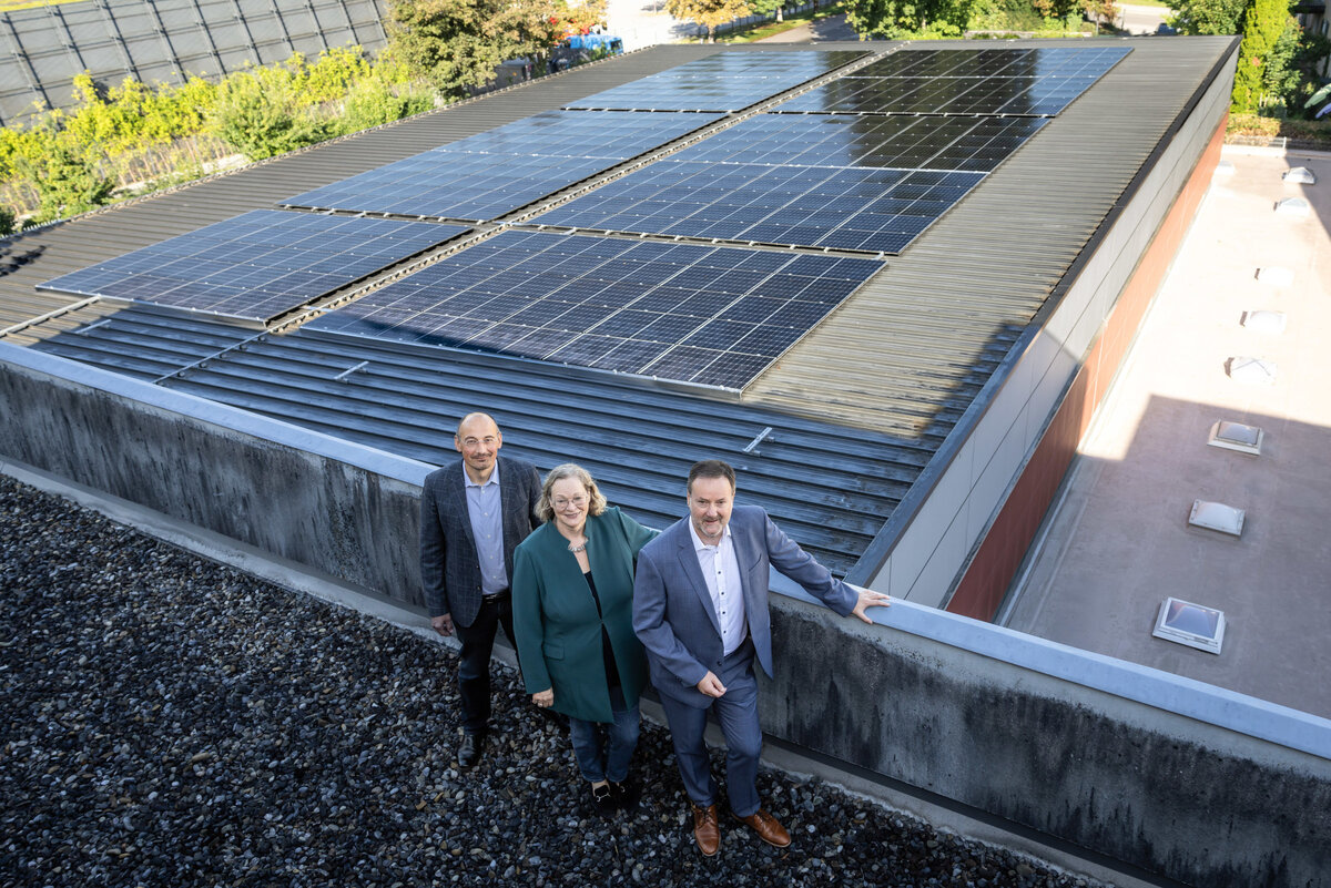 Photovoltaik auf dem Dach des Scheiner-Gymnasiums