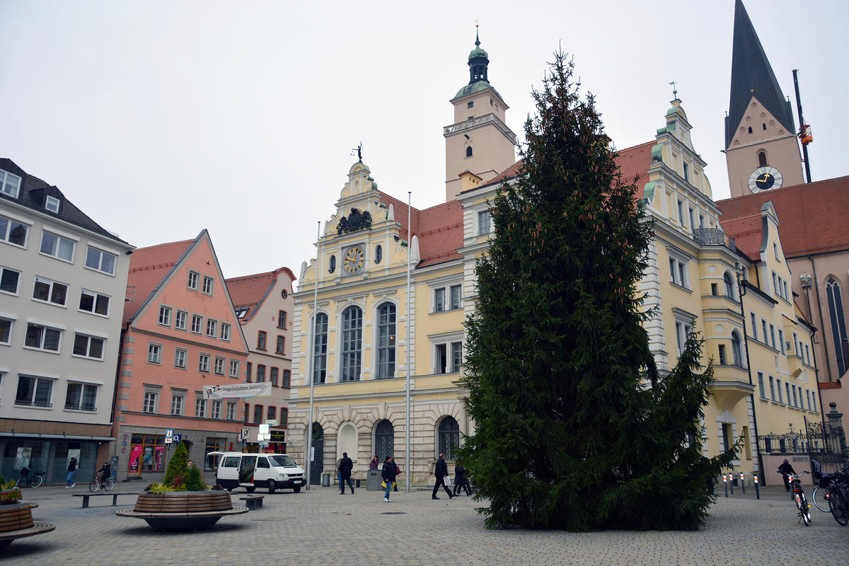 Christbaum auf dem Rathausplatz
