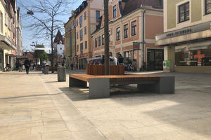 Die Ingolstädter Fußgängerzone nach dem ersten Bauabschnitt