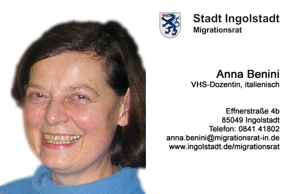 Bild vergrößern: Ich mag das Grüne, die Sehenswürdigkeiten und die Leute. Ich lebe schon seit vierzig Jahren in Ingolstadt und habe viele gute Bekannte - hier fühle ich mich sehr wohl. Ich freue mich, wenn auch die neu Zugezogenen in der Stadt gleich Fuß fassen und ich bin bereit ihnen dabei zu helfen. Seit 1995 bin ich im Migrationsrat und habe sehr gute Erfahrungen in Schulen, bei Behörden und bei vielen Ärzten gemacht. Darum bin ich froh, mein Wissen weiter zu vermitteln.