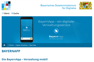 Bild vergrößern: BayernApp - Verwaltung mobil!