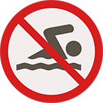 Bild vergrößern: Baden verboten - Icon