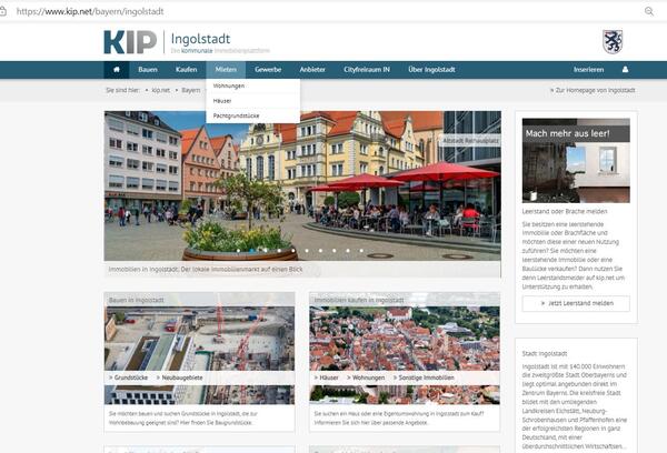 Bild vergrößern: Screenshot KIP Ingolstadt