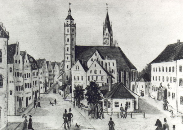 Rathausplatz. Foto: Stadtarchiv Ingolstadt